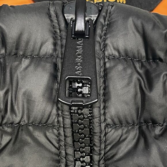 AS Roma Vest Mens Medium Black Red Cloud Tech Insulated Calcio Soccer Football - Picture 4 of 12